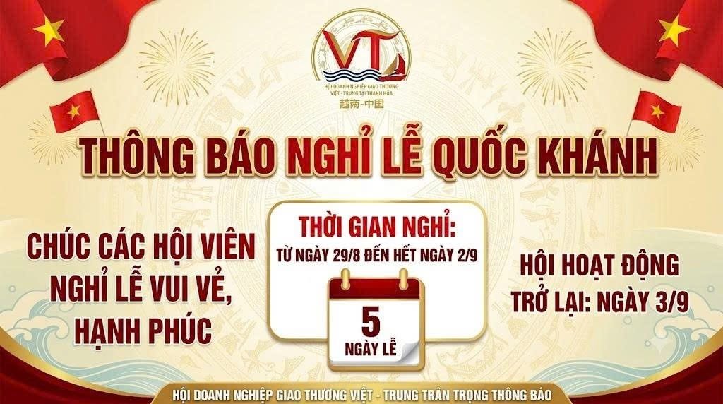 Thông Báo Nghỉ Lễ Quốc Khánh 2/9